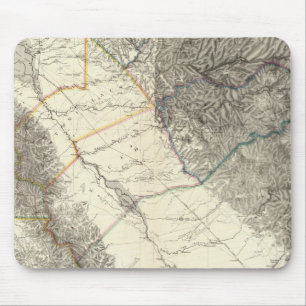 Tapis De Souris Carte topographique de la Californie centrale