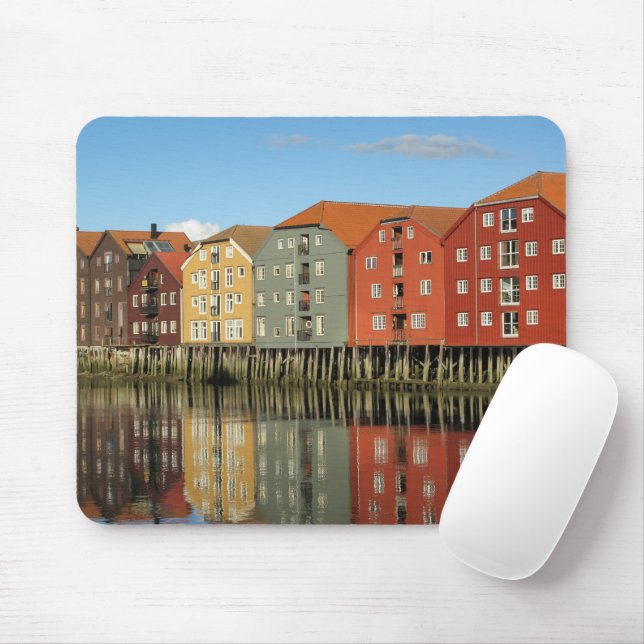 Tapis De Souris Carte Trondheim Norvège (Avec souris)