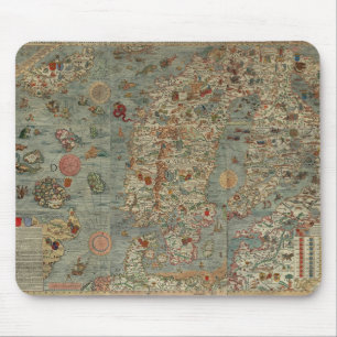 Tapis De Souris Carte vintage de la Scandinavie