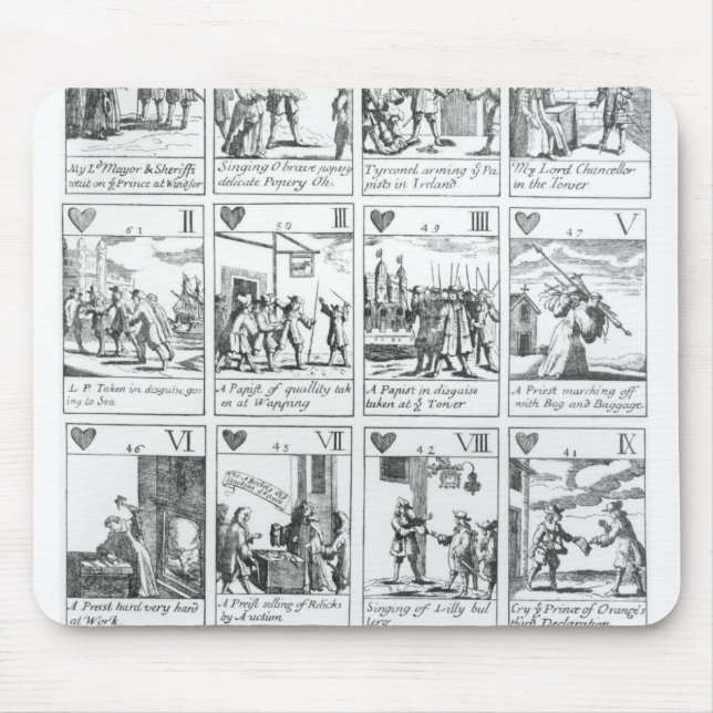 Tapis De Souris cartes de jeu Anti-catholiques commémorant (Devant)