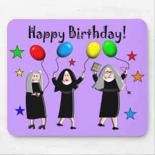 Tapis De Souris Cartes et cadeaux de joyeux anniversaire de nonne