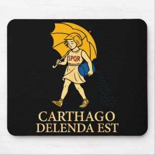 Tapis De Souris Carthago Delenda Est Tenue drôle d'histoire romain