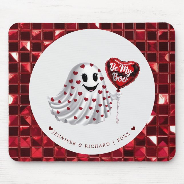Tapis De Souris Carton de souris de la Saint Valentin codé cerise (Devant)