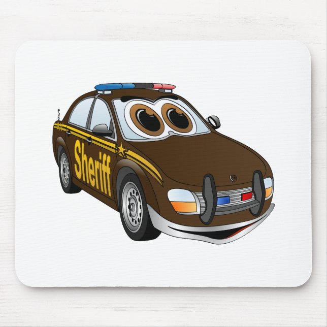 Tapis De Souris Carton de voiture Sheriff BR (Devant)