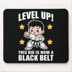 Tapis De Souris Carton Karate Black Belt Achievement Garçons Enfan
