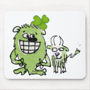 Tapis De Souris Cartoon Jour de la Saint Patrick mignon Créatures 
