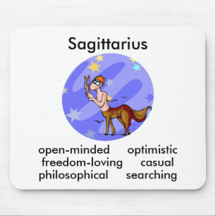 Tapis De Souris Cartoon personnalisable Sagittarius Centaur Traits