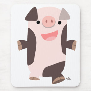 Tapis De Souris Cartoon Smiling Pig mousepad