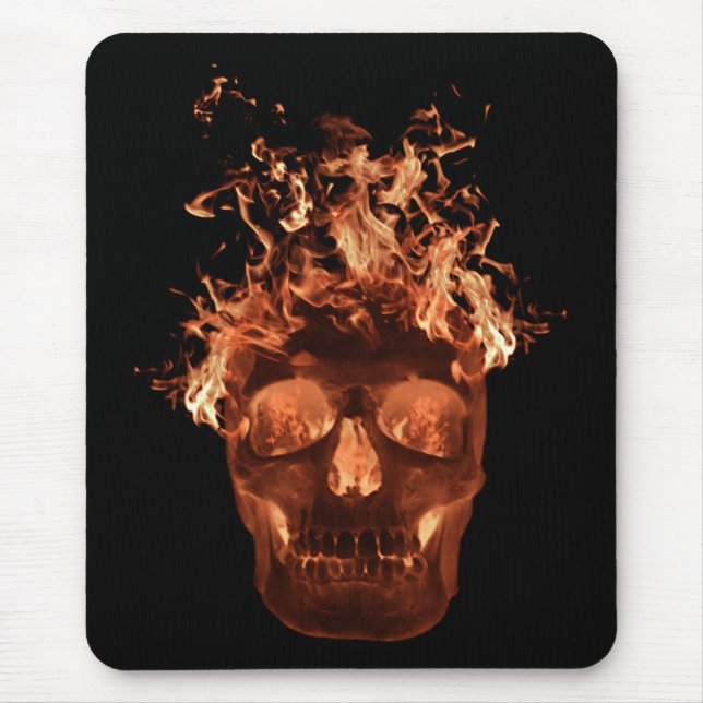 Tapis De Souris Cartouche de souris à crâne orange (Devant)