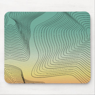 Tapis De Souris Cartouche de souris Abstraite verte et orange