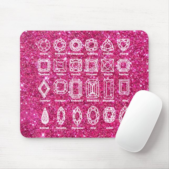 Tapis De Souris Cartouche de souris Diamant_Parties scintillant_ro (Avec souris)