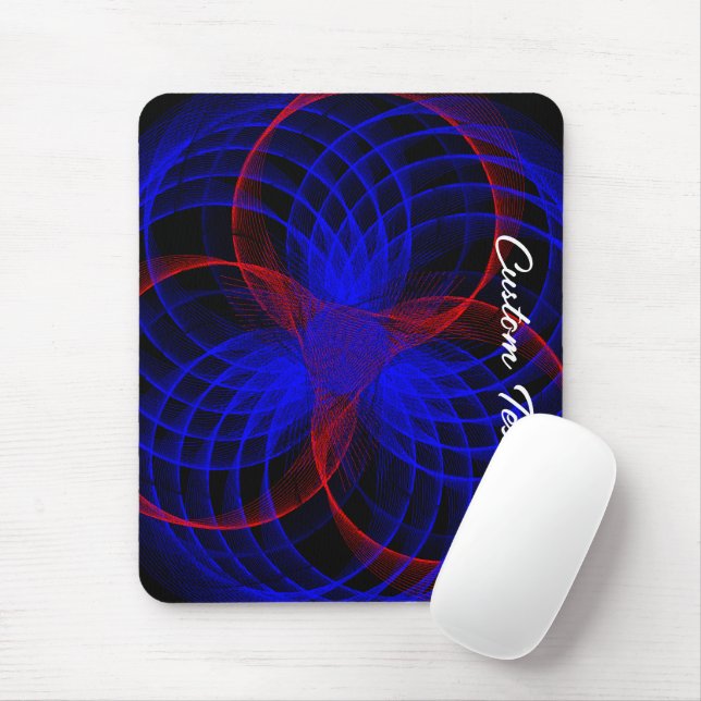 Tapis De Souris Cartouche de souris géométrique à accentuation cou (Avec souris)