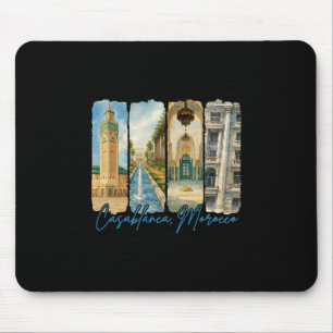 Tapis De Souris Casablanca Maroc Voyage Voyageau Pinceau Souvenir