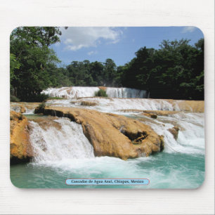 Tapis De Souris Cascadas de Agua Azul, Chiapas, Mexique