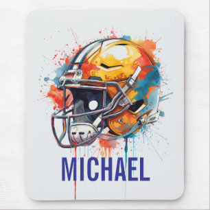 Tapis De Souris Casque de football de motivation inspirante nom