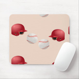 Tapis De Souris Casque et balles de baseball