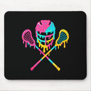 Tapis De Souris Casque Lacrosse Lâcheuse Casque Crème de glace Bât