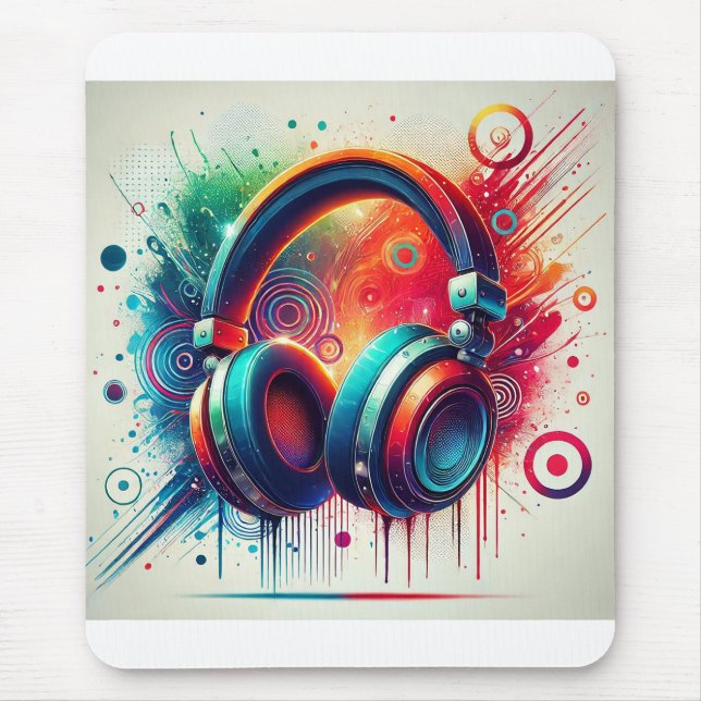 Tapis De Souris Casques artistiques vifs (Devant)