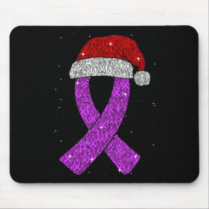 Tapis De Souris Casquette de Noël Epilepsie Ruban de sensibilisati