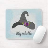 Casquette de sorcière noire avec fleurs personnali