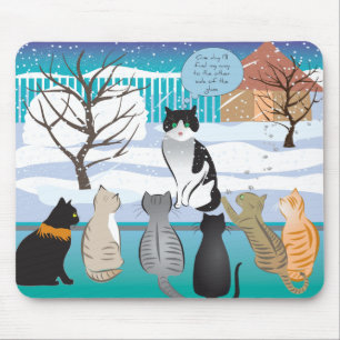 Tapis De Souris Cat Design Mouse Pad (Aqua)