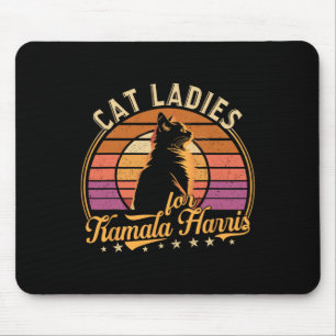 Tapis De Souris Cat Lady Vote Le Président Kamala Harris 2024