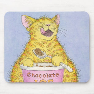 Tapis De Souris CAT mangeant la crème glacée