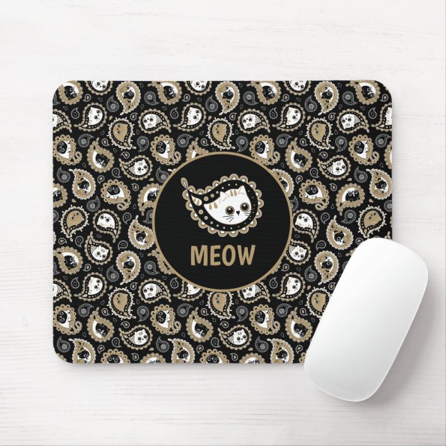 Tapis De Souris Cat Paisley (Avec souris)