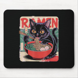 Tapis De Souris Cat Ramen Anime Design Pour Femmes Hommes Enfants 