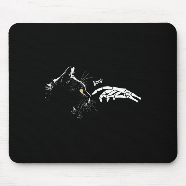 Tapis De Souris Cat Skeleton Boop Halloween Cute Cats Pet Kit (Devant)