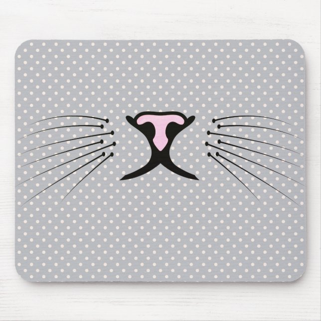 Tapis De Souris Cat Whiskers sur Pois (Devant)