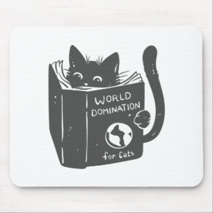 Tapis De Souris Cat world domination for cats - Choose back color