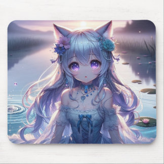 Tapis De Souris Catgirl d'eau Anime Princesse