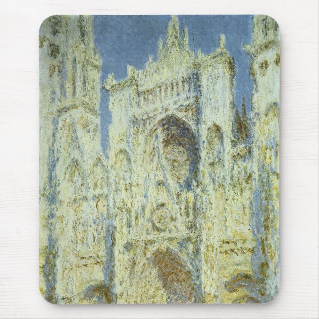 Tapis De Souris Cathédrale de Rouen, façade ouest, soleil, Claude  (Devant)