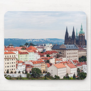Tapis De Souris Cathédrale Saint-Guy et paysage urbain de Prague -