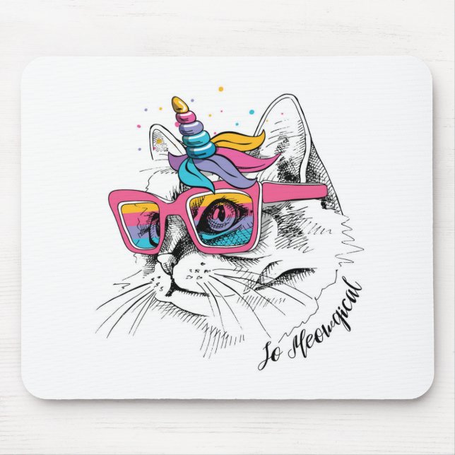 Tapis De Souris Caticorn | ainsi Meowgical (Devant)