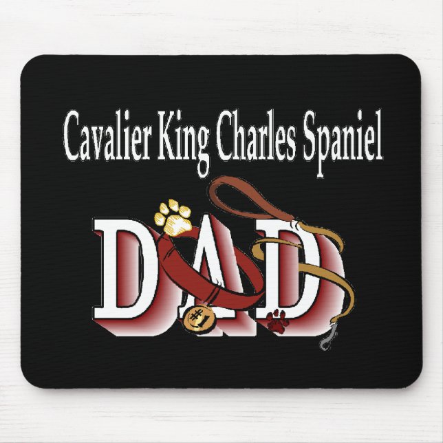 Tapis De Souris Cavalier King Charles Spaniel DAD Cadeaux (Devant)