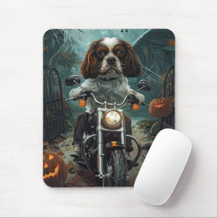 Tapis De Souris Cavalier King Charles Spaniel Halloween effrayant