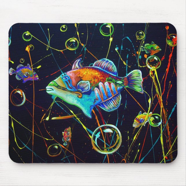 Tapis De Souris CBjork, déclencheur hawaïen de récif de poissons (Devant)