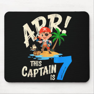 Tapis De Souris Ce capitaine est un pirate de 7 ans pour un 7e ann