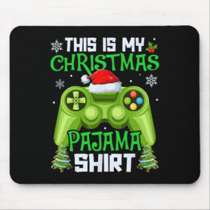 Tapis De Souris Ceci est mon jeu vidéo de Noël Pyjama Hommes Joueu