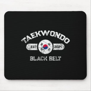 Tapis De Souris Ceinture noire de taekwondo 2024 Drapeau coréen de