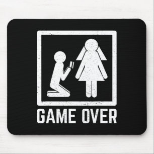 Tapis De Souris Célébration des garçons d'honneur Game Over Mariag