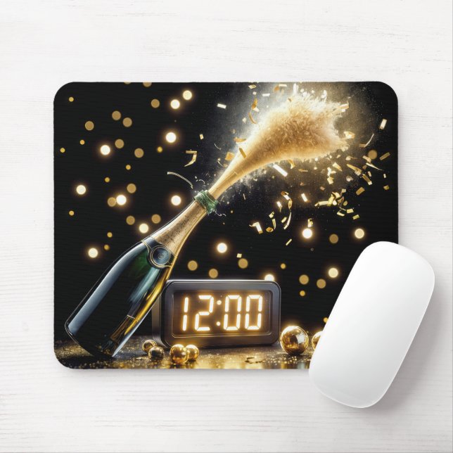 Tapis De Souris Célébration du Champagne du Nouvel An (Avec souris)