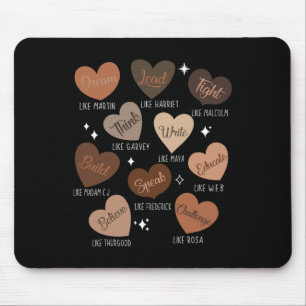 Tapis De Souris Célébrer l'histoire des Noirs avec Hea, leader ins