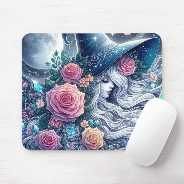 Tapis De Souris Celestial Rose Witch Dreamscape (Avec souris)