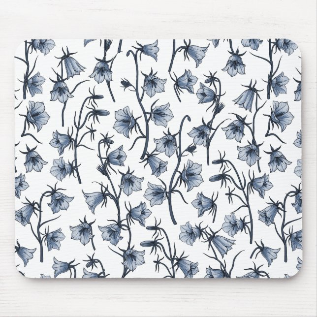 Tapis De Souris Cellules bleues, Cloches, Bellflowers (Devant)