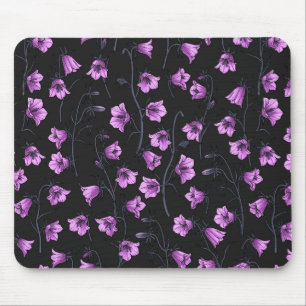 Tapis De Souris Cellules bleues de minuit, cloches, Bellflowers 2