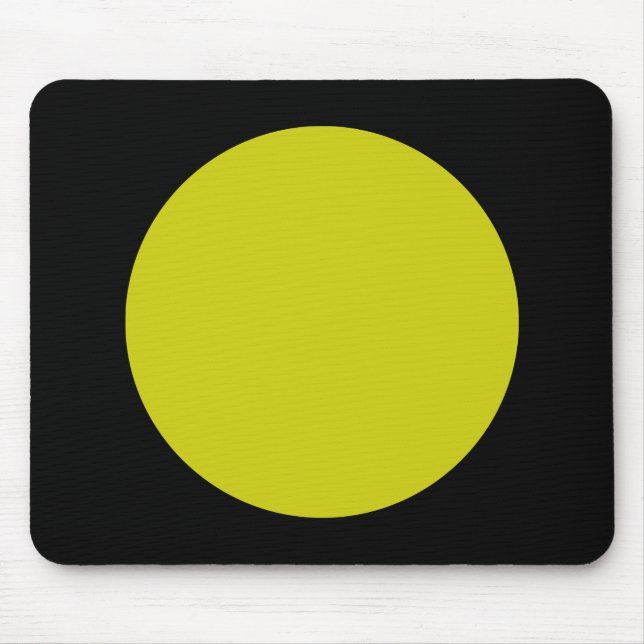 Tapis De Souris Cercle - Banane et noir (Devant)