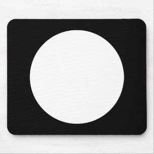 Tapis De Souris Cercle - Blanc avec noir